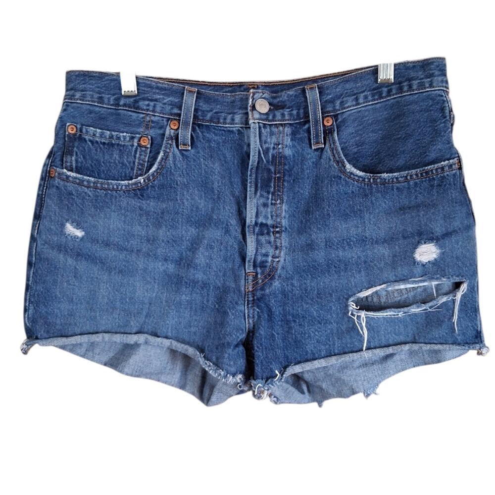 Levi's 501 Button Fly Cut Off Shorts Size 32